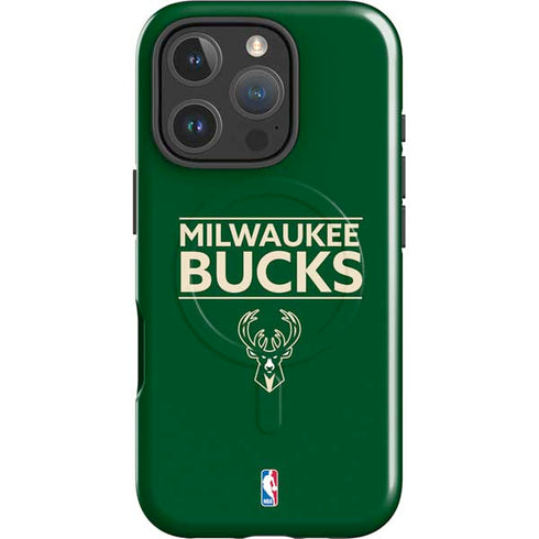 NBA Milwaukee Bucks Standard - Green iPhone 16 Pro Magsafe Impact Case
